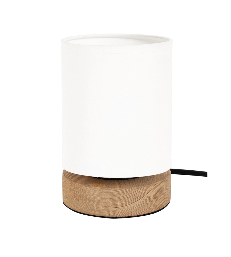 LAMPADA DA TAVOLO ONLI "KAMO" LEGNO E TESSUTO, E27